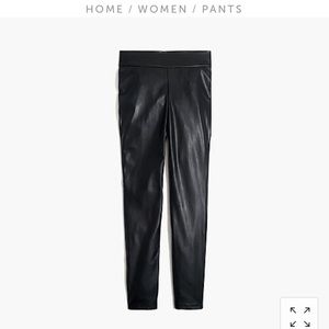 J Crew Vegan Leather Leggings